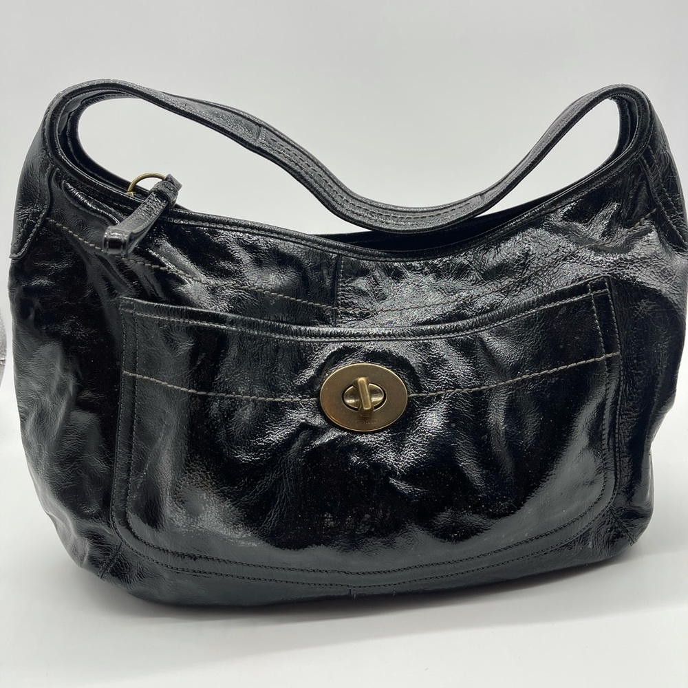 Vintage patent leather coach handbag